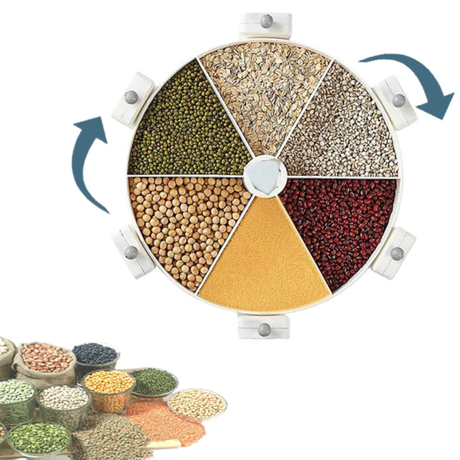 منظم  بقوليات دائري قابل للدوران ROTAABLE MULTI-GRAIN CANS