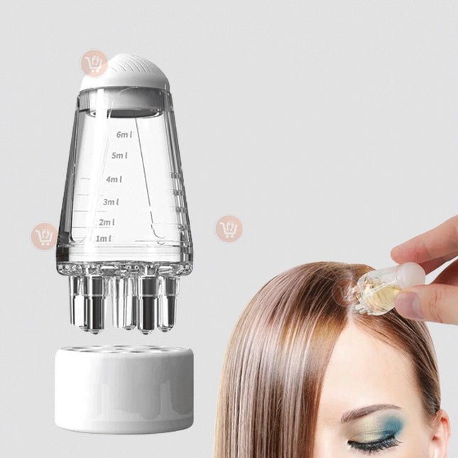 جهاز توزيع زيت الشعر مع تدليك فروة الرأس