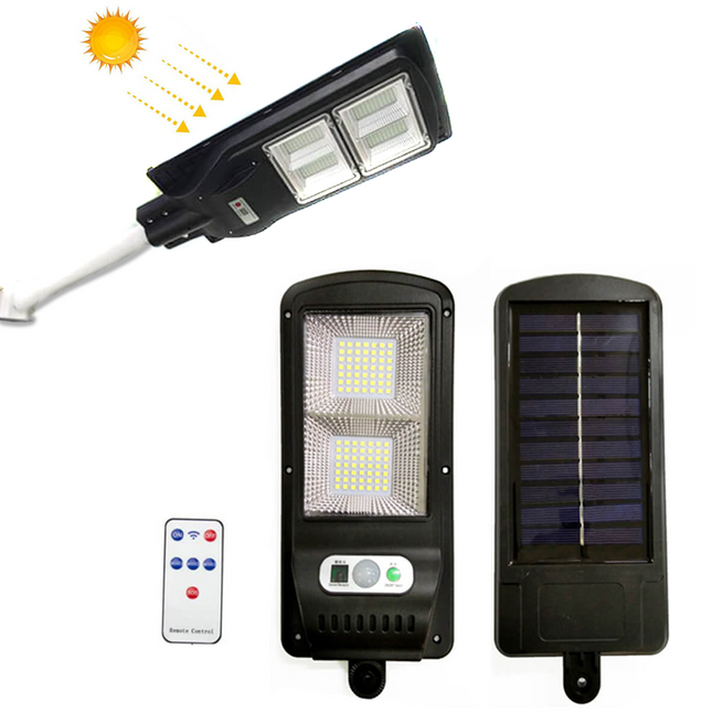 كشاف ليلي ثنائي مع مستشعر الحركة ضد الماء يعمل عالطاقة الشمسية صغير 2LED Solar Induction Street Lamp