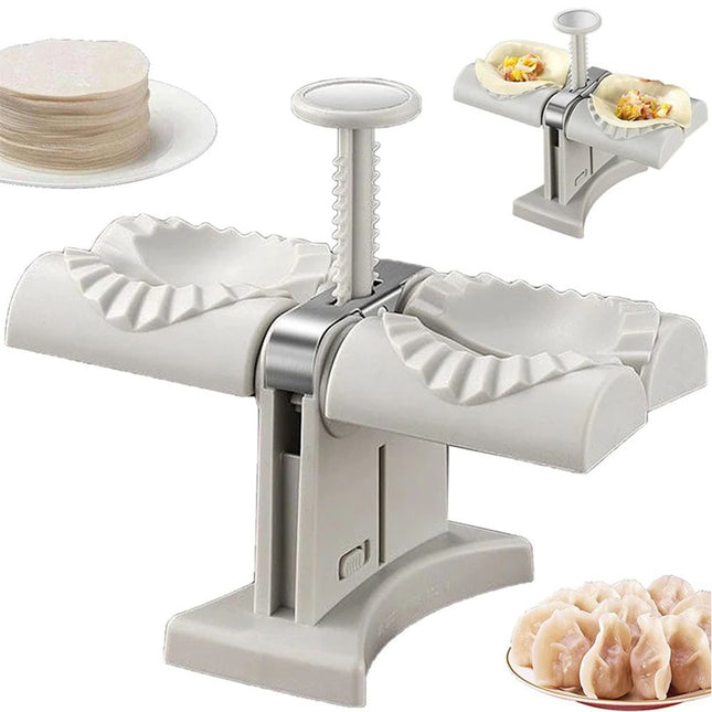مكبس يدوي(قالبين) لتشكيل السمبوسك Dumpling Machine Double Head