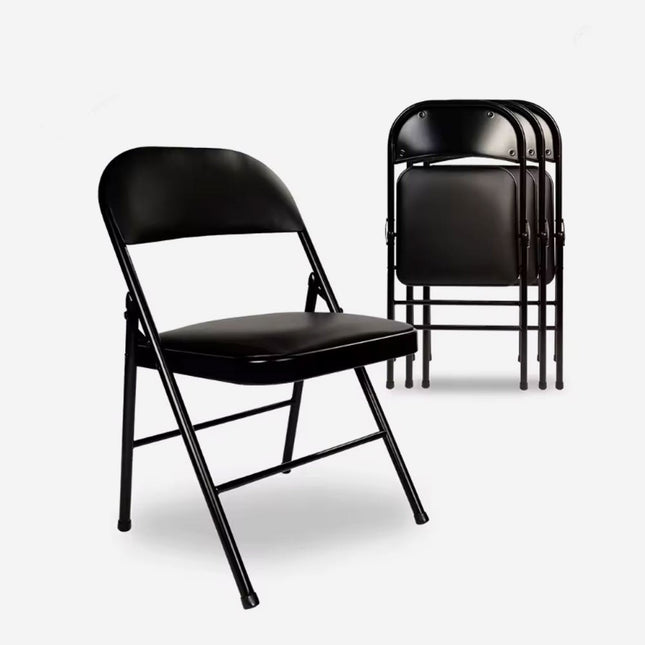 كرسي معدني منجد قابل للطي folding metal chair