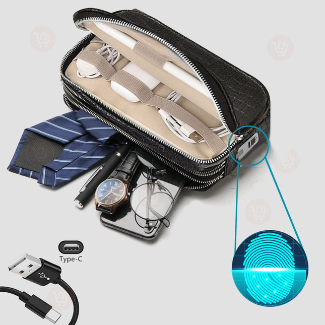 حقيبة ضد السرقة بقفل البصمه من شركة WIWU