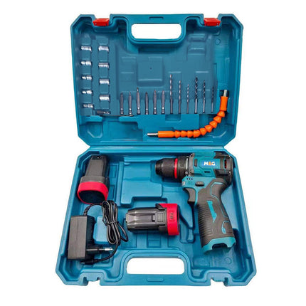 درل برشلس شحن مع حقيبة معدات MEG107 Drill with charging case