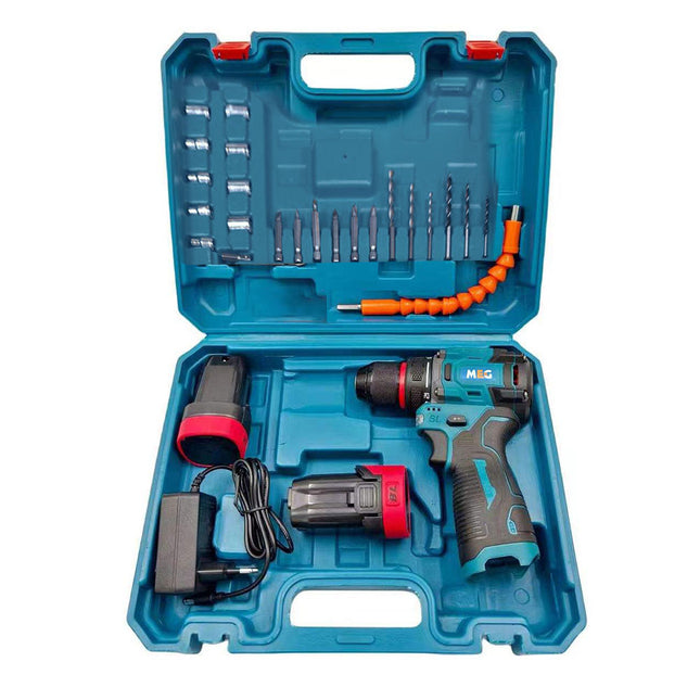درل برشلس شحن مع حقيبة معدات MEG107 Drill with charging case