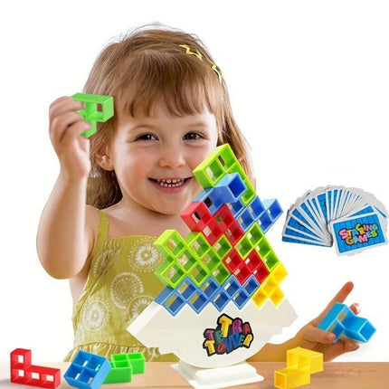 لعبة توازن القطع لتشكيل برج للأطفال Tetra Tower Balance  Game