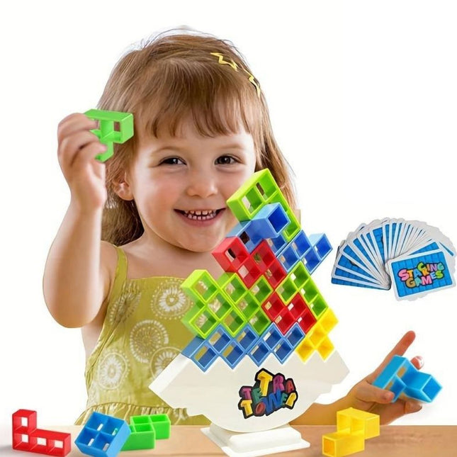 لعبة توازن القطع لتشكيل برج للأطفال Tetra Tower Balance  Game