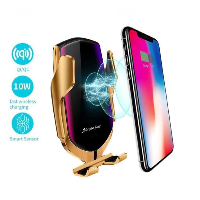 ستاند هاتف مع شاحن وايرلس للسيارة  R1 smart sensor car wireless charger