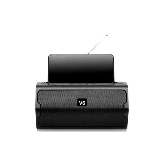 مكبر صوت لاسلكي  بلوتوث مع ستاند للهاتف  5.0 V6 PRO Bluetooth Speaker