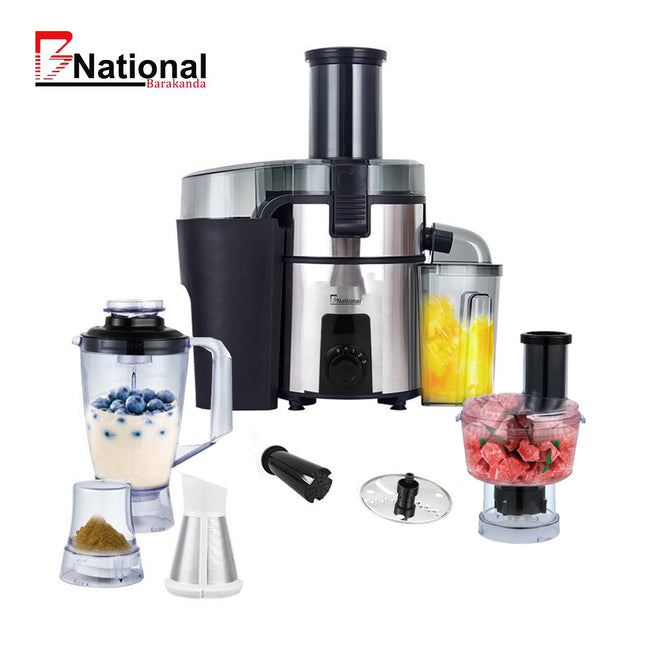 خلاط وعصارة جزر ومحضرة طعام متعددة الوظائف 7 في 1  B national  Multifunctional juicer mixer and food processor