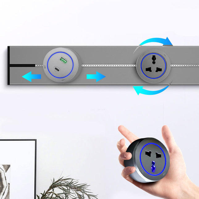 وصلة كهرباء بمقابس و شاحن متحركين Power Track Socket
