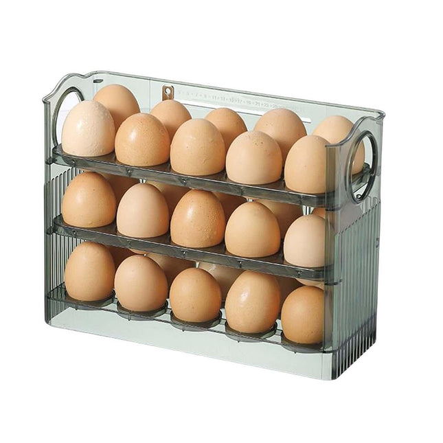 علبة تخزين بيض بالثلاجة تكفي لـ30 حبة بيض Egg Fresh Storage Box for Countertop Kitchen