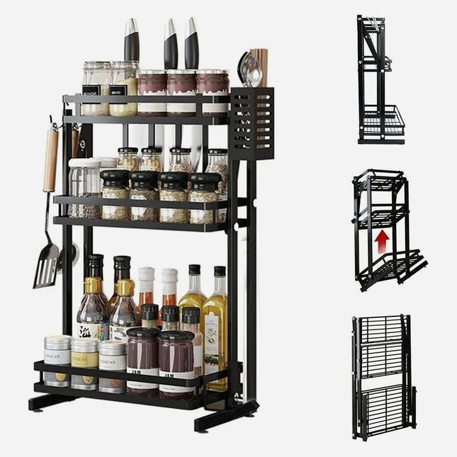 أرفف قابلة للطي لتنظيم المطبخ Folding Kitchen Organizer Shelves