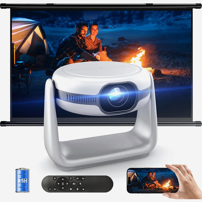 جهاز عرض سينمائي شحن لاسلكي 4K PORTABLE CINEMA PROJECTOR