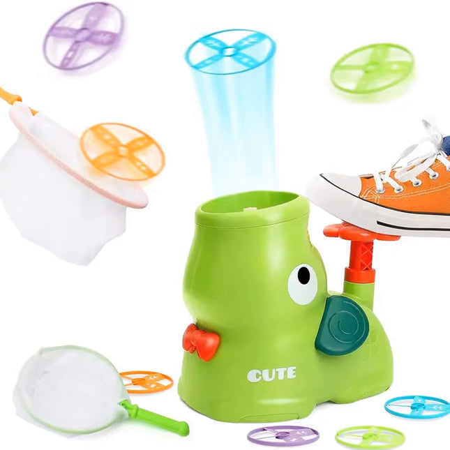 لعبة تجميع المراوح المتطايرةNovelty Launch Cartoon Frog Plastic Flying
