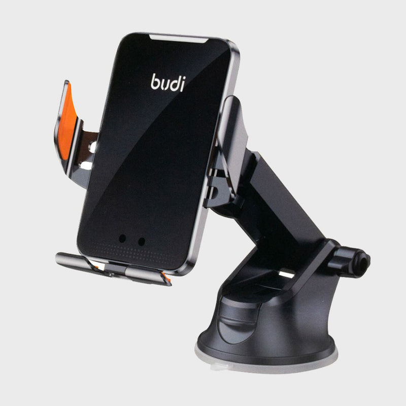 هولدر شحن موبايل وايرليس يثبت على التابلو أو على مكيف السيارة  budi wireless car charger phone holder