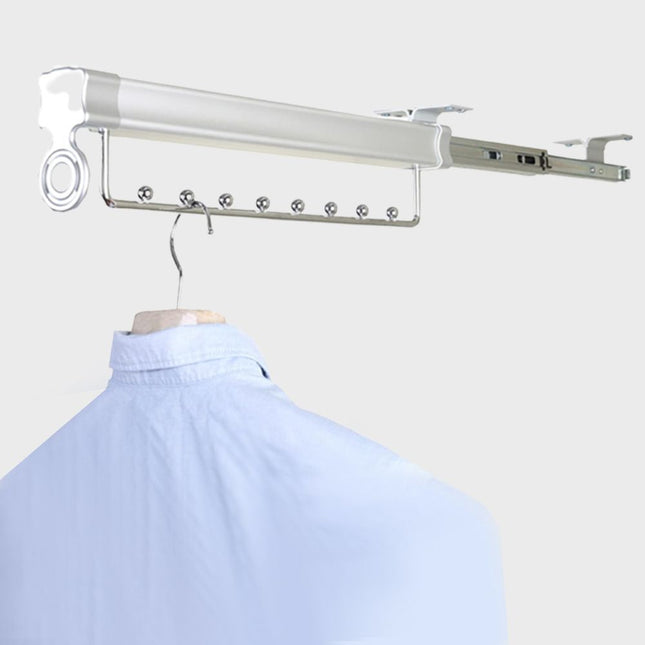 سكة معدنية لتعليق ملابس قابلة للسحب Retractable metal clothes hanger