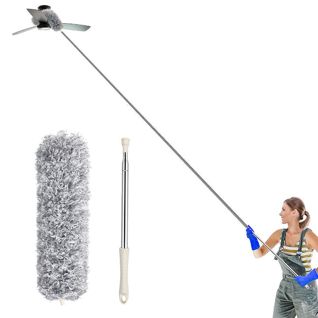 منفضة غبار مع عصا قابلة للتحكم بالطولThe dust cleaning stick is adjustable in length