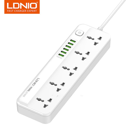 75689وصلة كهربائية بـ5 مقابس و6 مداخل Ldnio SC5614Extension Power Socket 3.4A 6USB