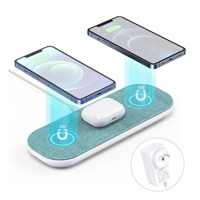 شاحن لاسلكي ثلاثي مغناطيسي 3 في 1 3 in1 Magnetic Triple Wireless Charger