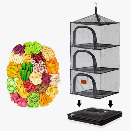 أرفف شبكية معلقة لتجفيف الخضار و الفواكه Mesh shelves for drying vegetables and fruits