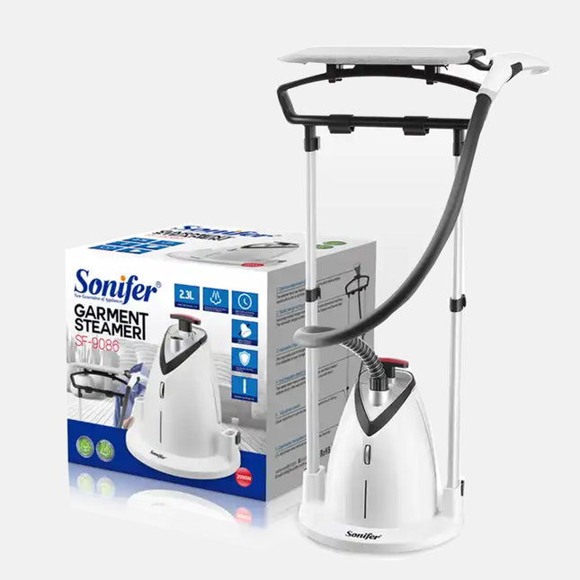 مكواة بخار كهربائية  بقاعدة وطاولة صغيرة للكي sonifer Garment Steamer SF-9086