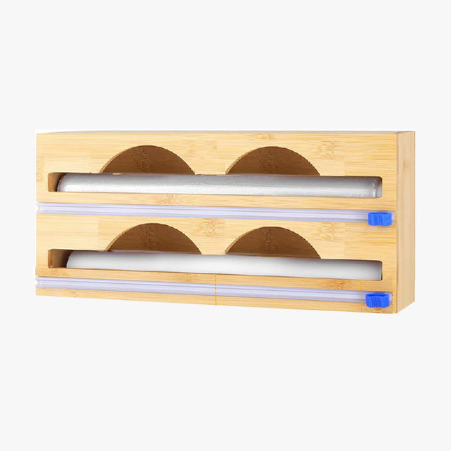 منظم التغليف الخشبي 2x1 warp dispenser with slider cutter