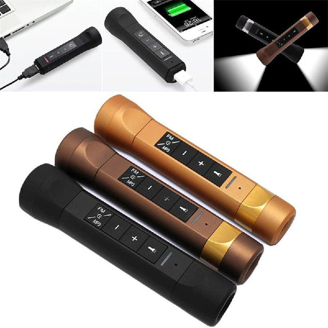 ضوء لوكس مع سماعة سبيكر مع بوربانك Multifunctional Music Torch