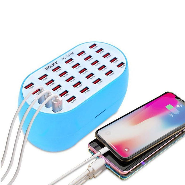 شاحن ذكي بـ30 مخرج usb RELIFE RL-304M SMART LIGHTNING CHARGER