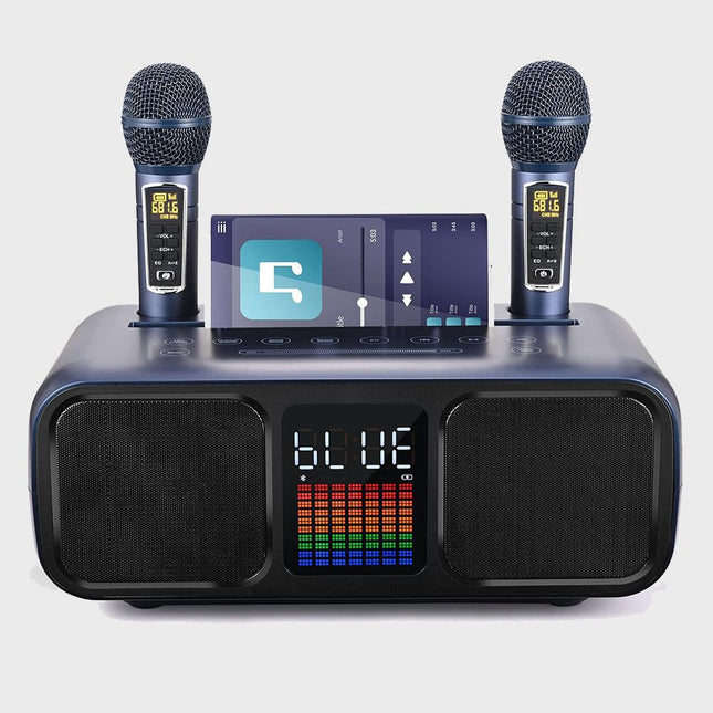 سماعة سبيكر كاريوكي مع مايكرفون عدد 2 KARAOKE bluetooth speaker