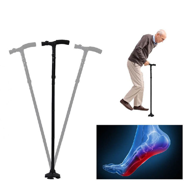 عكازة مع ضوء LED لكبار السن
