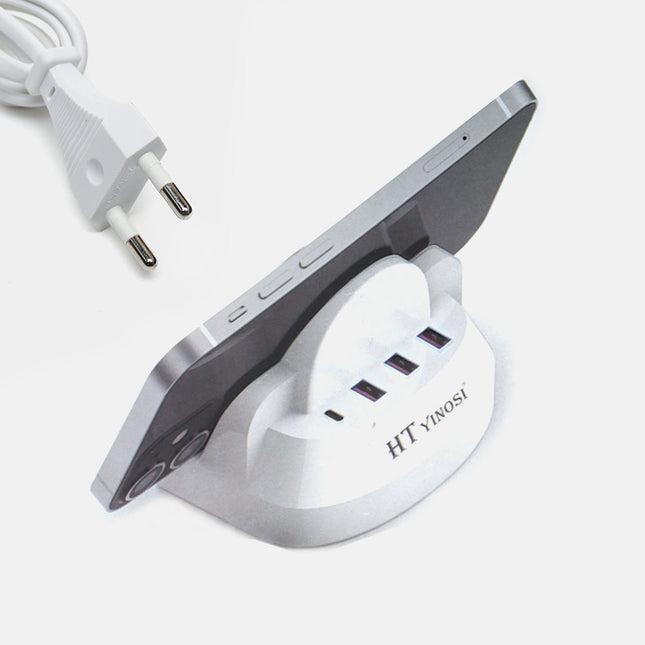 شاحن مزود بـ 4 منافذ وقاعدة للموبايل HT YINOSI 14-PORT CHARGER