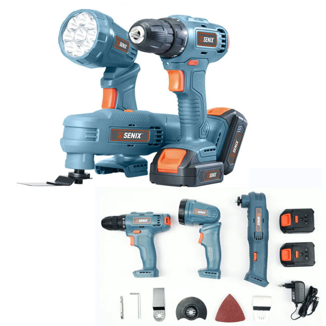 3x1 مجموعة أدوات صناعية كشاف+درل +منشار Industrial Tool Set