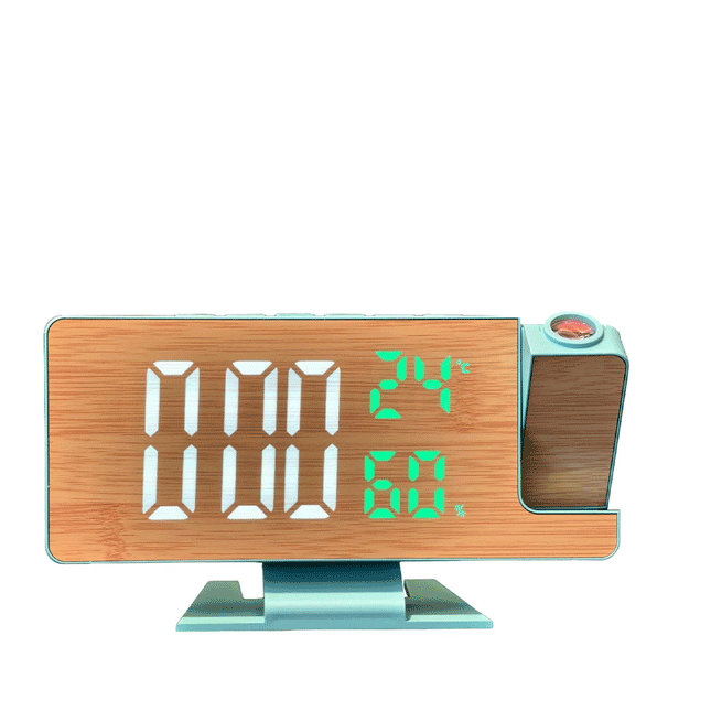 ساعة عرض الوقت على الحائط أو السقف بمنبه وشاشة ديجتال Multifunctional LED Projection Alarm Clock
