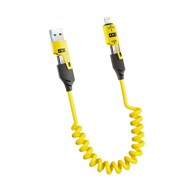 كيبل شحن سريع 4 في 1 4in 1 Spring Fast Charging Cable, 65W