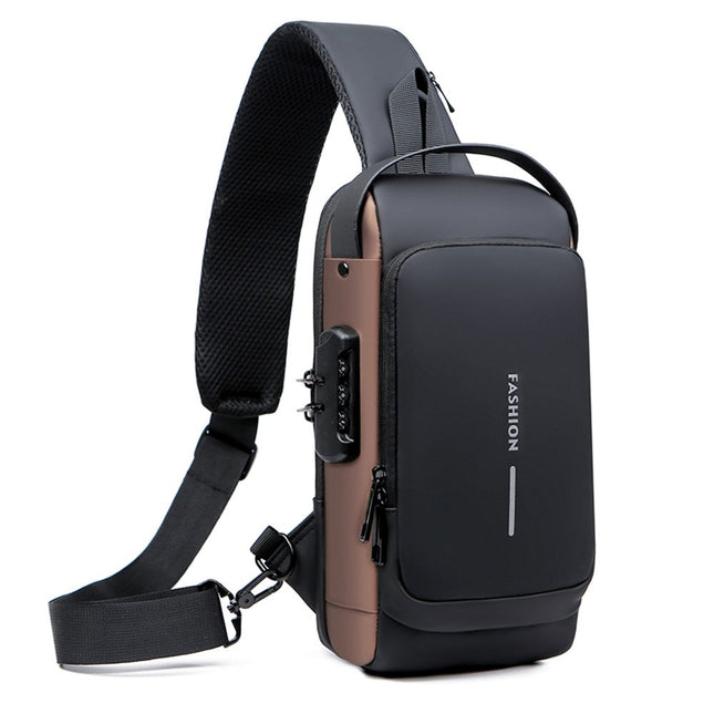 شنتة كتف ضد السرقة وشاحن Anti-Theft Shoulder Bag, USB Charging, Waterproof chuckl