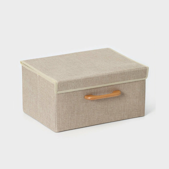 صندوق تخزين بيد خشبية متعدد الإستخدامات Storage organizer