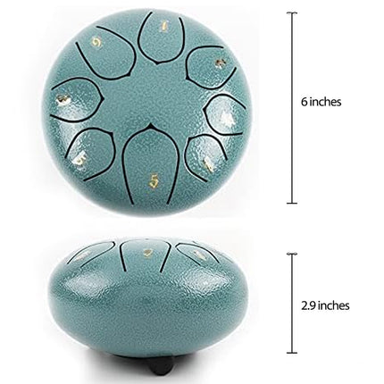 طبل المطر فولاذية مجوفة أداة موسيقية صغيرة ومتينة Steel Tongue Drum Compact & Durable Musical Instrument