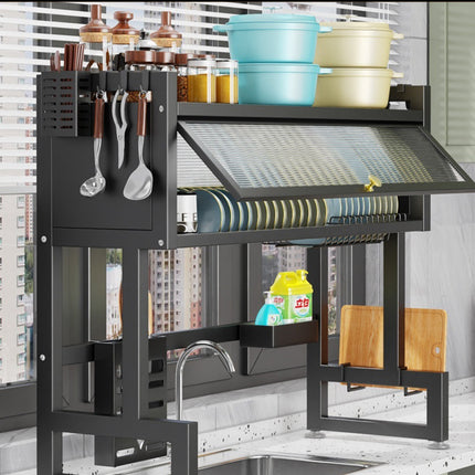 ستاند مجلى للمطبخ فوق حوض الجلي بباب Multi-function Sink Rack