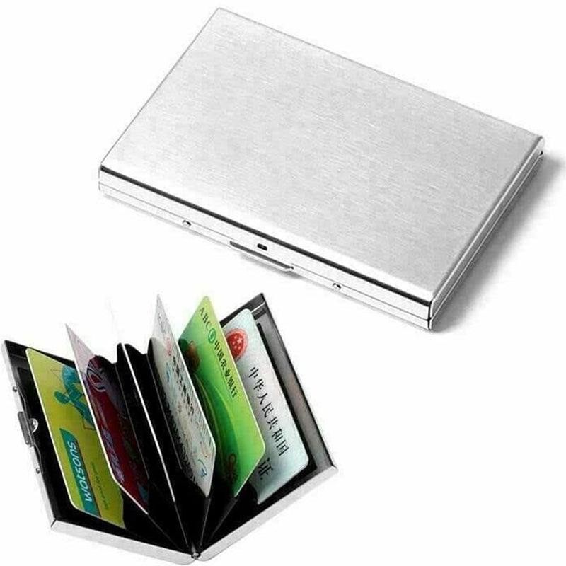 محفظة معدنية للهويات وكروت سحب البنكية  Present 6 Slot Debit Credit ATM Business Card Holder