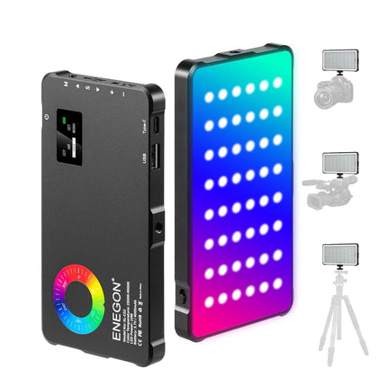 إضاءة تصوير  بألوان RGB تثبت على الكاميرا أو الموبايل أو اللابتوب Pocket Full Light