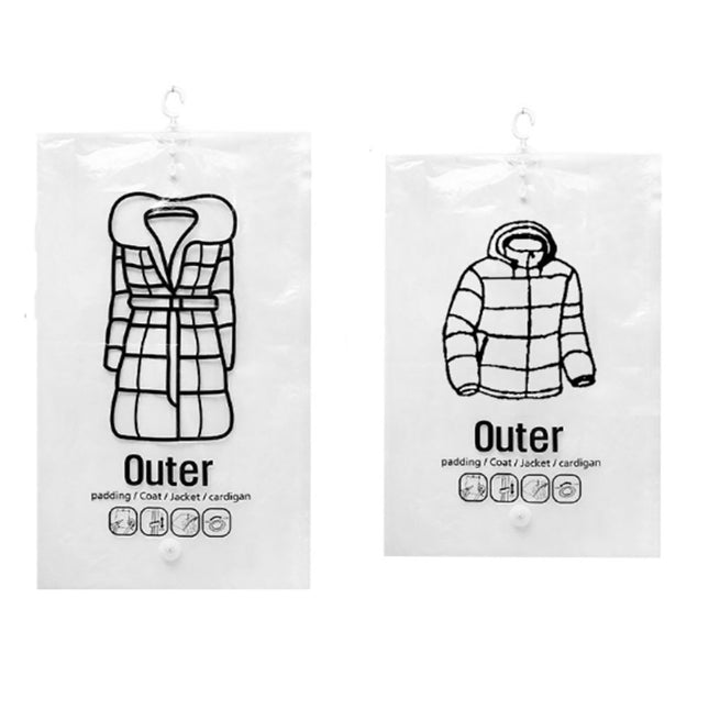 أكياس تفريغ الهواء لتخزين الملابس الثقيلة (متوفر بحجمين)Vacuum bags for storing heavy clothes