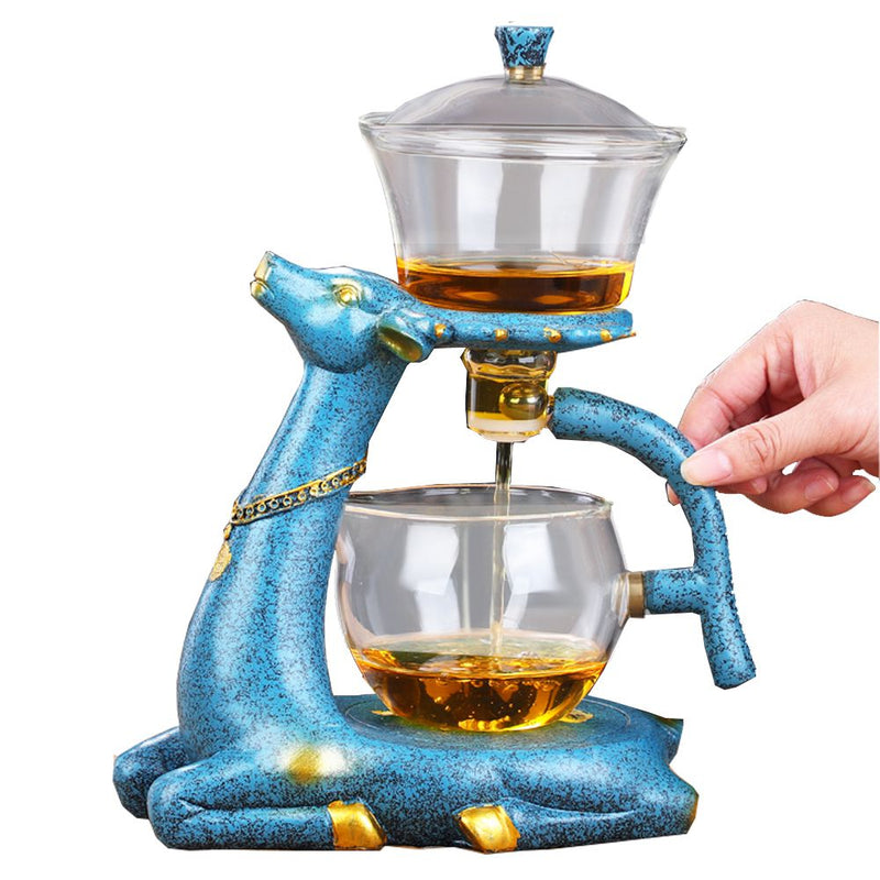 إبريق زجاجي للأعشاب والشاي Bottom Tap Tea  Aesthetic Deer Shaped