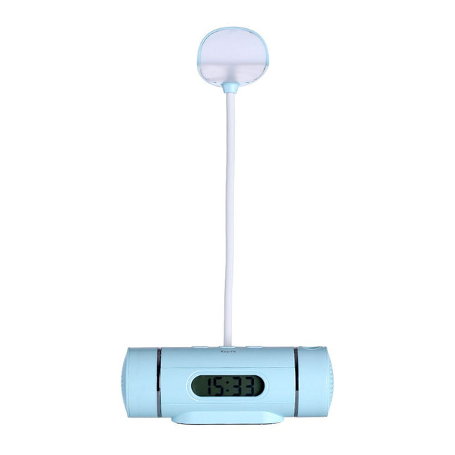تيبل لامب وساعة منبه وسبيكر موسيقى ومقلمة  Table lamp, alarm clock, bluetooth headset and pencil case