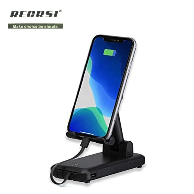 باوربانك وستاند شحن للهواتف Recrsi Power Bank Portable rechargeable battery10000mah