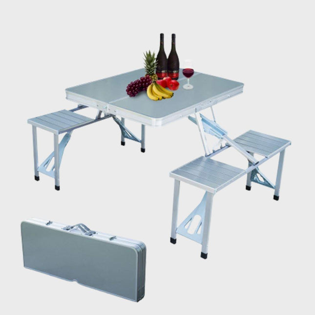 طاولة رحلات مع كراسي قابلة للطي Outdoor folding tables and chairs