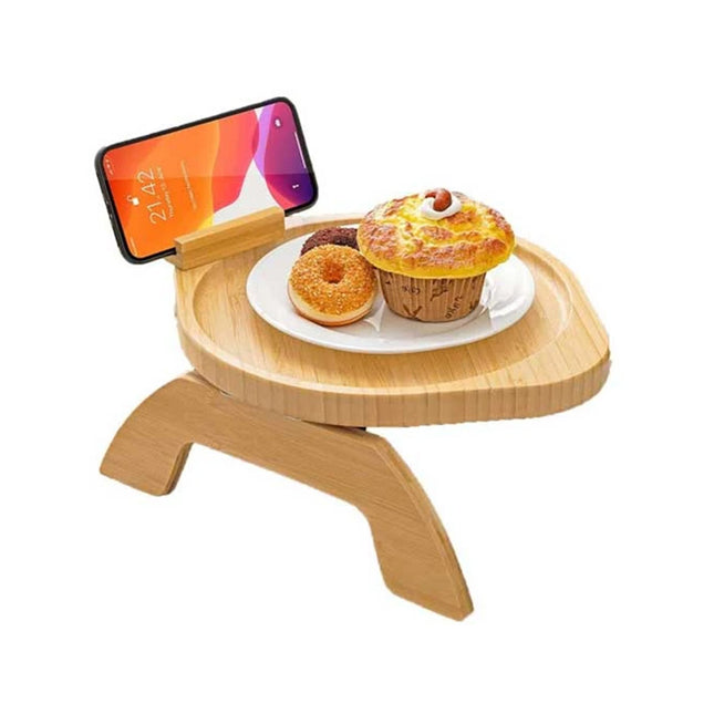 صينية أريكة خشبية من الخيزران قابلة للطي Wooden Bamboo Folding Sofa Tray