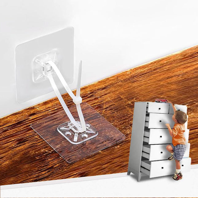 علاقة أثاث لاصقة مضادة للانقلاب Anti-Tip Furniture Hanger