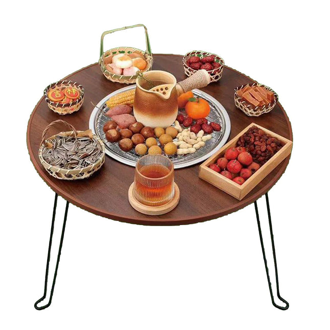 طاوله خشبية بمنقل شواء  Wooden Barbecue Table