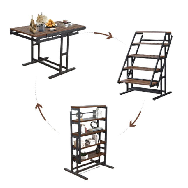 طاولة تتحول  إلى أرفف 5 طبقات Table  converts into 5 tiers shelves