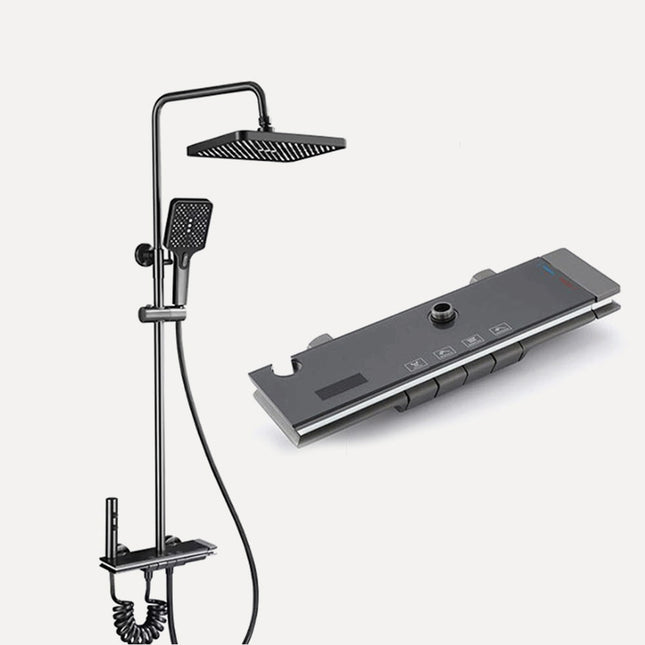 مجموعة دش حمام ذكي بشاشة رقمية لعرض الحرارة Smart Shower Set With Digital Temperature Disp Q-03